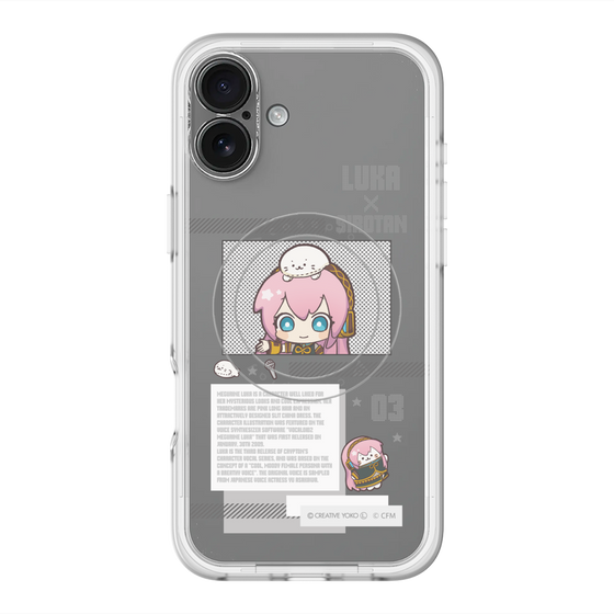 スリムプロテクションプレミアムケース with MagSafe［ しろたん×初音ミク - 巡音ルカ - インフォグラフィック ］