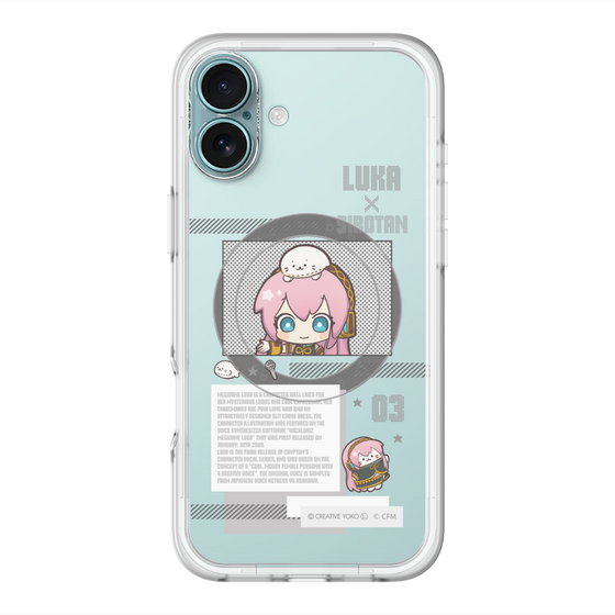 スリムプロテクションプレミアムケース with MagSafe［ しろたん×初音ミク - 巡音ルカ - インフォグラフィック ］