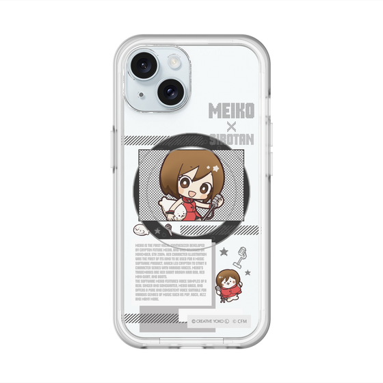 スリムプロテクションプレミアムケース with MagSafe［ しろたん×初音ミク - MEIKO - インフォグラフィック ］