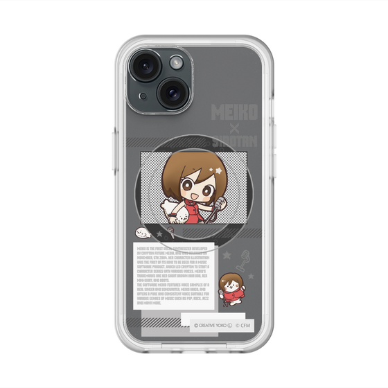スリムプロテクションプレミアムケース with MagSafe［ しろたん×初音ミク - MEIKO - インフォグラフィック ］