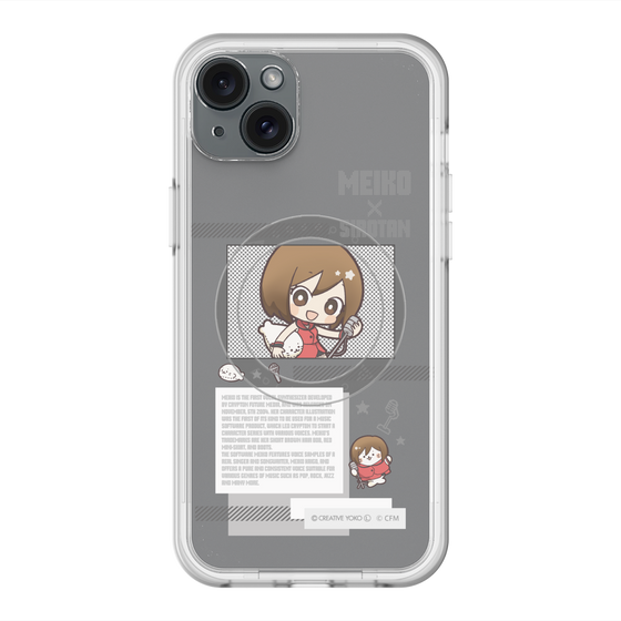 スリムプロテクションプレミアムケース with MagSafe［ しろたん×初音ミク - MEIKO - インフォグラフィック ］