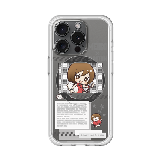 スリムプロテクションプレミアムケース with MagSafe［ しろたん×初音ミク - MEIKO - インフォグラフィック ］