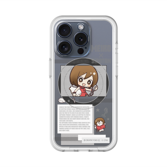 スリムプロテクションプレミアムケース with MagSafe［ しろたん×初音ミク - MEIKO - インフォグラフィック ］