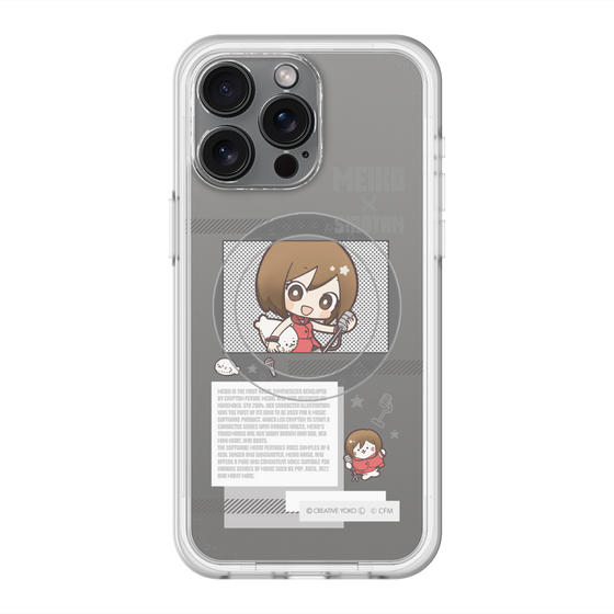 スリムプロテクションプレミアムケース with MagSafe［ しろたん×初音ミク - MEIKO - インフォグラフィック ］