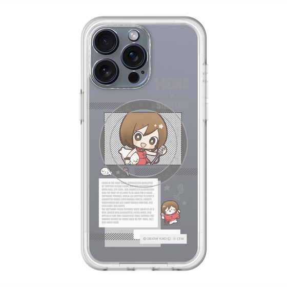 スリムプロテクションプレミアムケース with MagSafe［ しろたん×初音ミク - MEIKO - インフォグラフィック ］