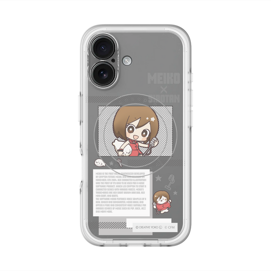 スリムプロテクションプレミアムケース with MagSafe［ しろたん×初音ミク - MEIKO - インフォグラフィック ］