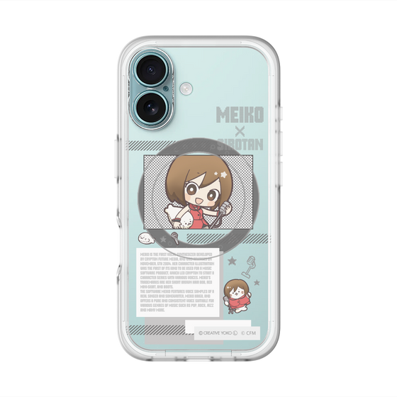 スリムプロテクションプレミアムケース with MagSafe［ しろたん×初音ミク - MEIKO - インフォグラフィック ］