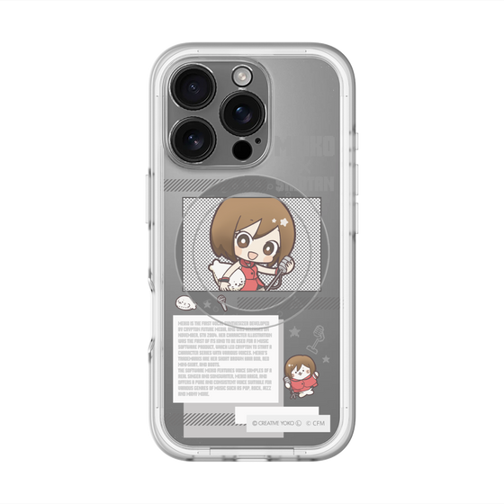 スリムプロテクションプレミアムケース with MagSafe［ しろたん×初音ミク - MEIKO - インフォグラフィック ］