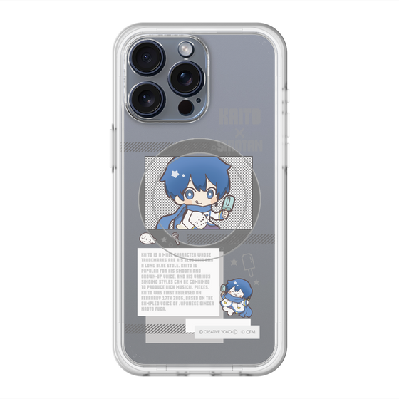 スリムプロテクションプレミアムケース with MagSafe［ しろたん×初音ミク - KAITO - インフォグラフィック ］