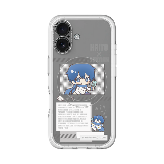 スリムプロテクションプレミアムケース with MagSafe［ しろたん×初音ミク - KAITO - インフォグラフィック ］