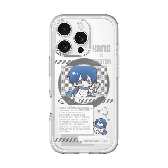 スリムプロテクションプレミアムケース with MagSafe［ しろたん×初音ミク - KAITO - インフォグラフィック ］