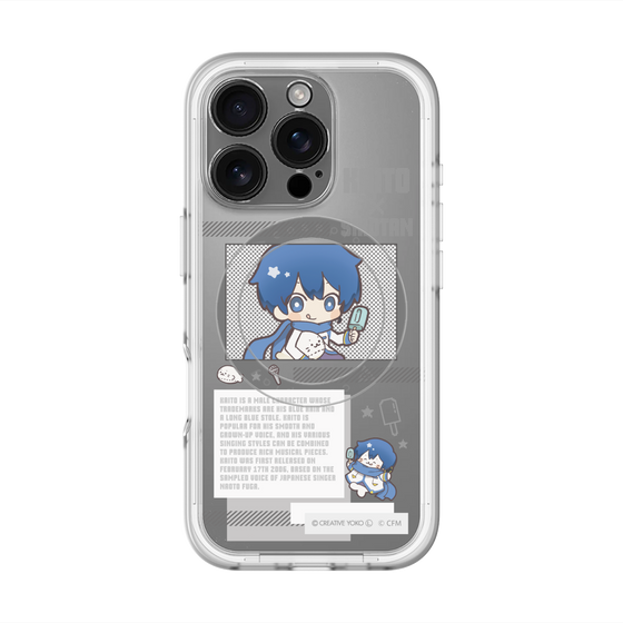 スリムプロテクションプレミアムケース with MagSafe［ しろたん×初音ミク - KAITO - インフォグラフィック ］