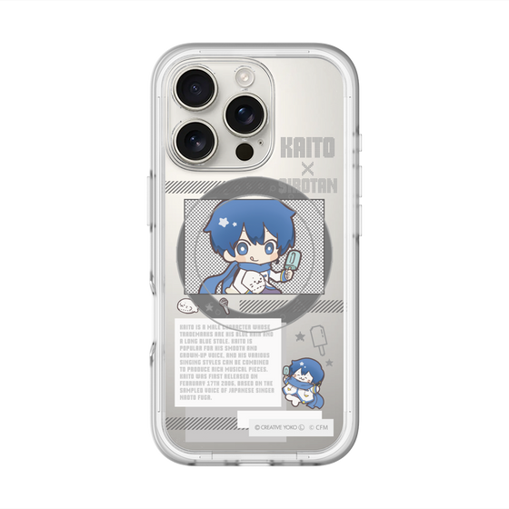 スリムプロテクションプレミアムケース with MagSafe［ しろたん×初音ミク - KAITO - インフォグラフィック ］