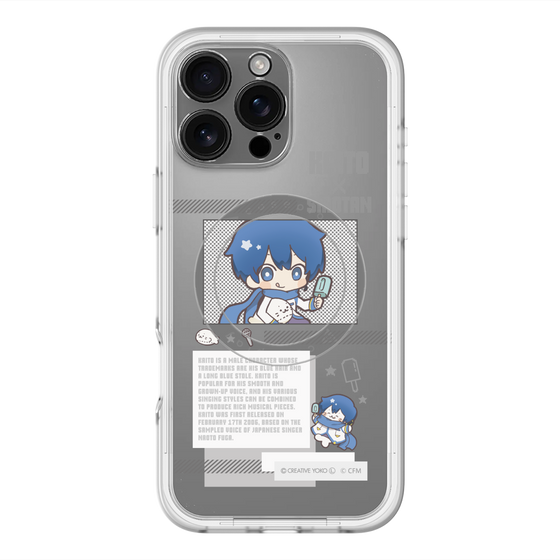 スリムプロテクションプレミアムケース with MagSafe［ しろたん×初音ミク - KAITO - インフォグラフィック ］