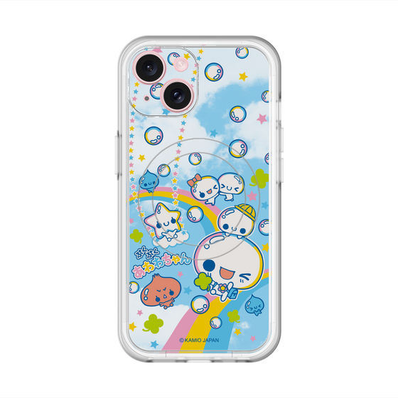 スリムプロテクションプレミアムケース with MagSafe［ ぷくぷくあわわちゃん - レインボー ］