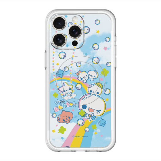 スリムプロテクションプレミアムケース with MagSafe［ ぷくぷくあわわちゃん - レインボー ］