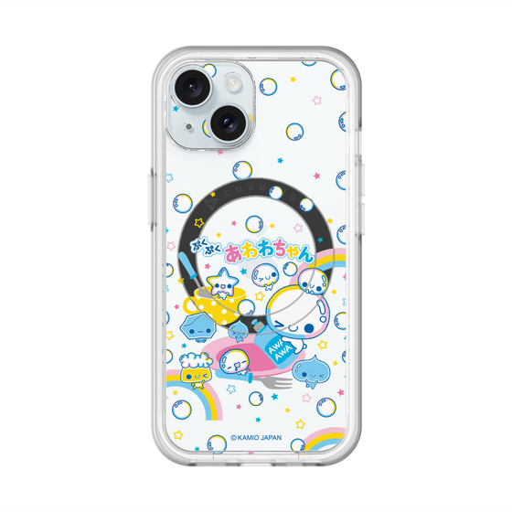 スリムプロテクションプレミアムケース with MagSafe［ ぷくぷくあわわちゃん - しゃぼんだま ］
