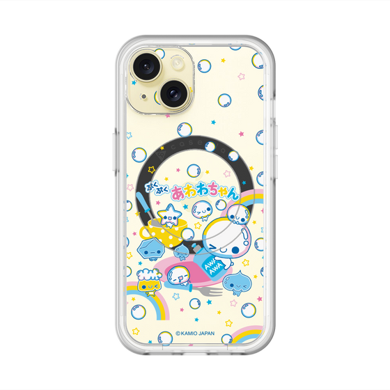スリムプロテクションプレミアムケース with MagSafe［ ぷくぷくあわわちゃん - しゃぼんだま ］