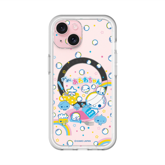 スリムプロテクションプレミアムケース with MagSafe［ ぷくぷくあわわちゃん - しゃぼんだま ］