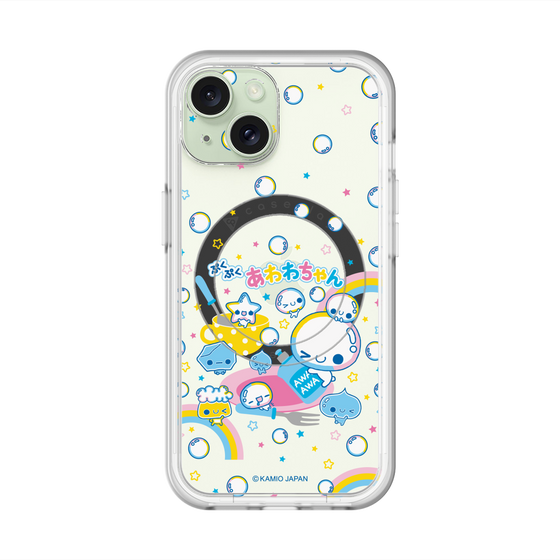 スリムプロテクションプレミアムケース with MagSafe［ ぷくぷくあわわちゃん - しゃぼんだま ］