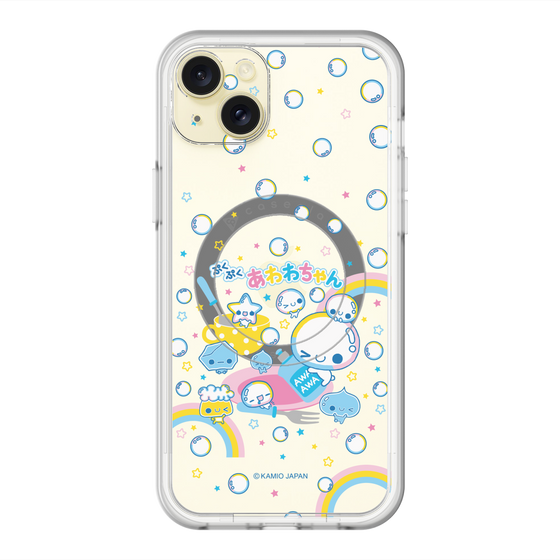 スリムプロテクションプレミアムケース with MagSafe［ ぷくぷくあわわちゃん - しゃぼんだま ］