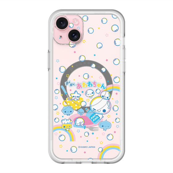 スリムプロテクションプレミアムケース with MagSafe［ ぷくぷくあわわちゃん - しゃぼんだま ］