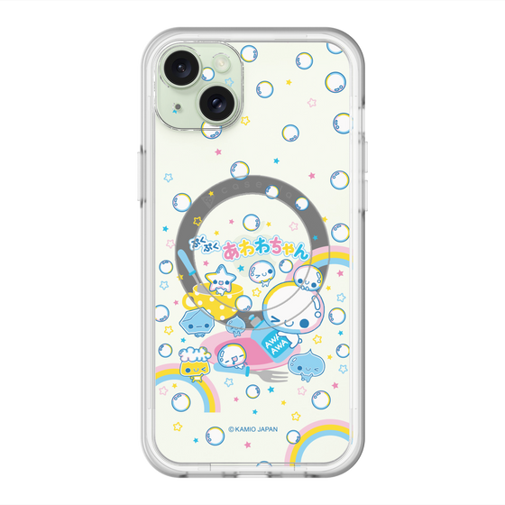 スリムプロテクションプレミアムケース with MagSafe［ ぷくぷくあわわちゃん - しゃぼんだま ］