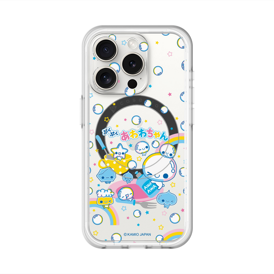 スリムプロテクションプレミアムケース with MagSafe［ ぷくぷくあわわちゃん - しゃぼんだま ］