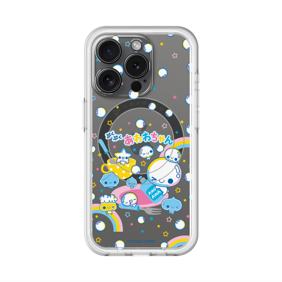 スリムプロテクションプレミアムケース with MagSafe［ ぷくぷくあわわちゃん - しゃぼんだま ］