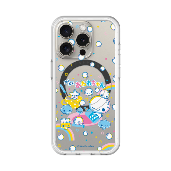 スリムプロテクションプレミアムケース with MagSafe［ ぷくぷくあわわちゃん - しゃぼんだま ］