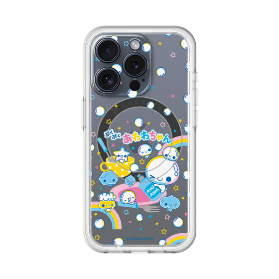 スリムプロテクションプレミアムケース with MagSafe［ ぷくぷくあわわちゃん - しゃぼんだま ］