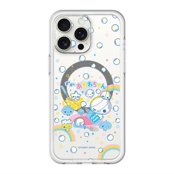 スリムプロテクションプレミアムケース with MagSafe［ ぷくぷくあわわちゃん - しゃぼんだま ］