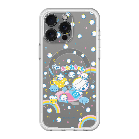 スリムプロテクションプレミアムケース with MagSafe［ ぷくぷくあわわちゃん - しゃぼんだま ］