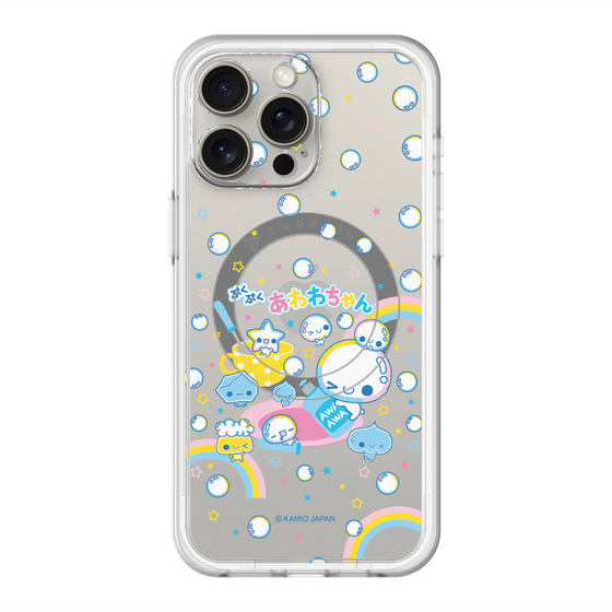 スリムプロテクションプレミアムケース with MagSafe［ ぷくぷくあわわちゃん - しゃぼんだま ］