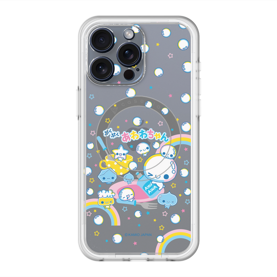 スリムプロテクションプレミアムケース with MagSafe［ ぷくぷくあわわちゃん - しゃぼんだま ］