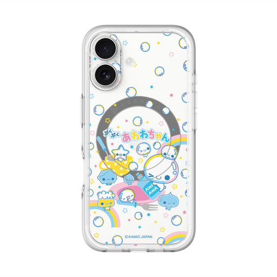 スリムプロテクションプレミアムケース with MagSafe［ ぷくぷくあわわちゃん - しゃぼんだま ］