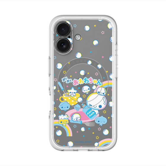 スリムプロテクションプレミアムケース with MagSafe［ ぷくぷくあわわちゃん - しゃぼんだま ］