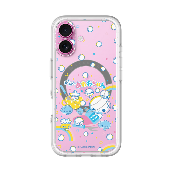 スリムプロテクションプレミアムケース with MagSafe［ ぷくぷくあわわちゃん - しゃぼんだま ］