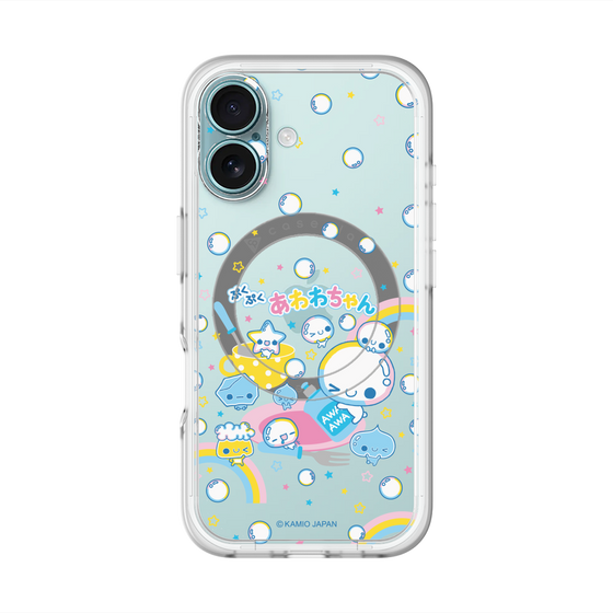 スリムプロテクションプレミアムケース with MagSafe［ ぷくぷくあわわちゃん - しゃぼんだま ］