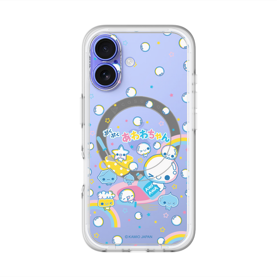 スリムプロテクションプレミアムケース with MagSafe［ ぷくぷくあわわちゃん - しゃぼんだま ］