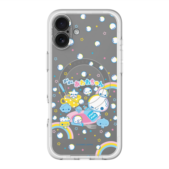 スリムプロテクションプレミアムケース with MagSafe［ ぷくぷくあわわちゃん - しゃぼんだま ］