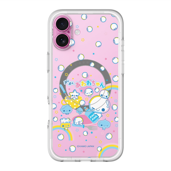 スリムプロテクションプレミアムケース with MagSafe［ ぷくぷくあわわちゃん - しゃぼんだま ］