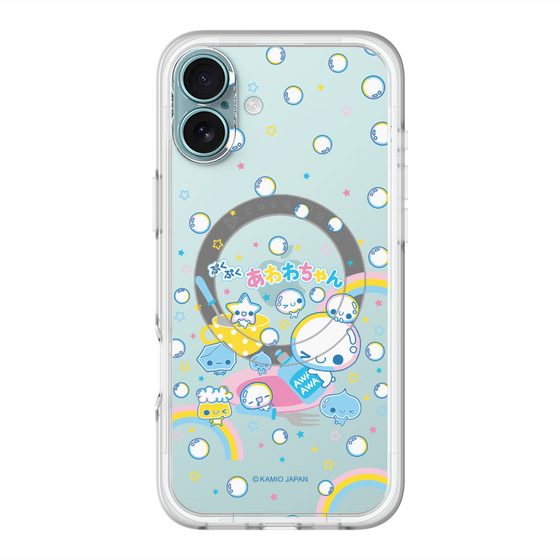 スリムプロテクションプレミアムケース with MagSafe［ ぷくぷくあわわちゃん - しゃぼんだま ］