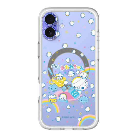 スリムプロテクションプレミアムケース with MagSafe［ ぷくぷくあわわちゃん - しゃぼんだま ］