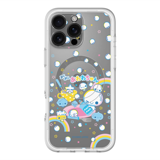 スリムプロテクションプレミアムケース with MagSafe［ ぷくぷくあわわちゃん - しゃぼんだま ］