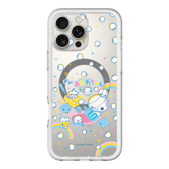 スリムプロテクションプレミアムケース with MagSafe［ ぷくぷくあわわちゃん - しゃぼんだま ］