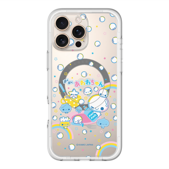 スリムプロテクションプレミアムケース with MagSafe［ ぷくぷくあわわちゃん - しゃぼんだま ］