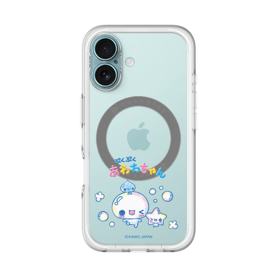 スリムプロテクションプレミアムケース with MagSafe［ ぷくぷくあわわちゃん - 仲良し ］