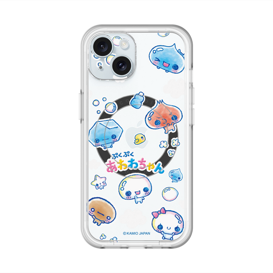 スリムプロテクションプレミアムケース with MagSafe［ ぷくぷくあわわちゃん - ステッカー ］