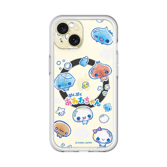 スリムプロテクションプレミアムケース with MagSafe［ ぷくぷくあわわちゃん - ステッカー ］